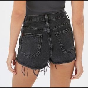 UO high waisted girlfriend distressed Jean shorts